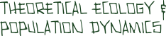 theoretical ecology and population dynamics
